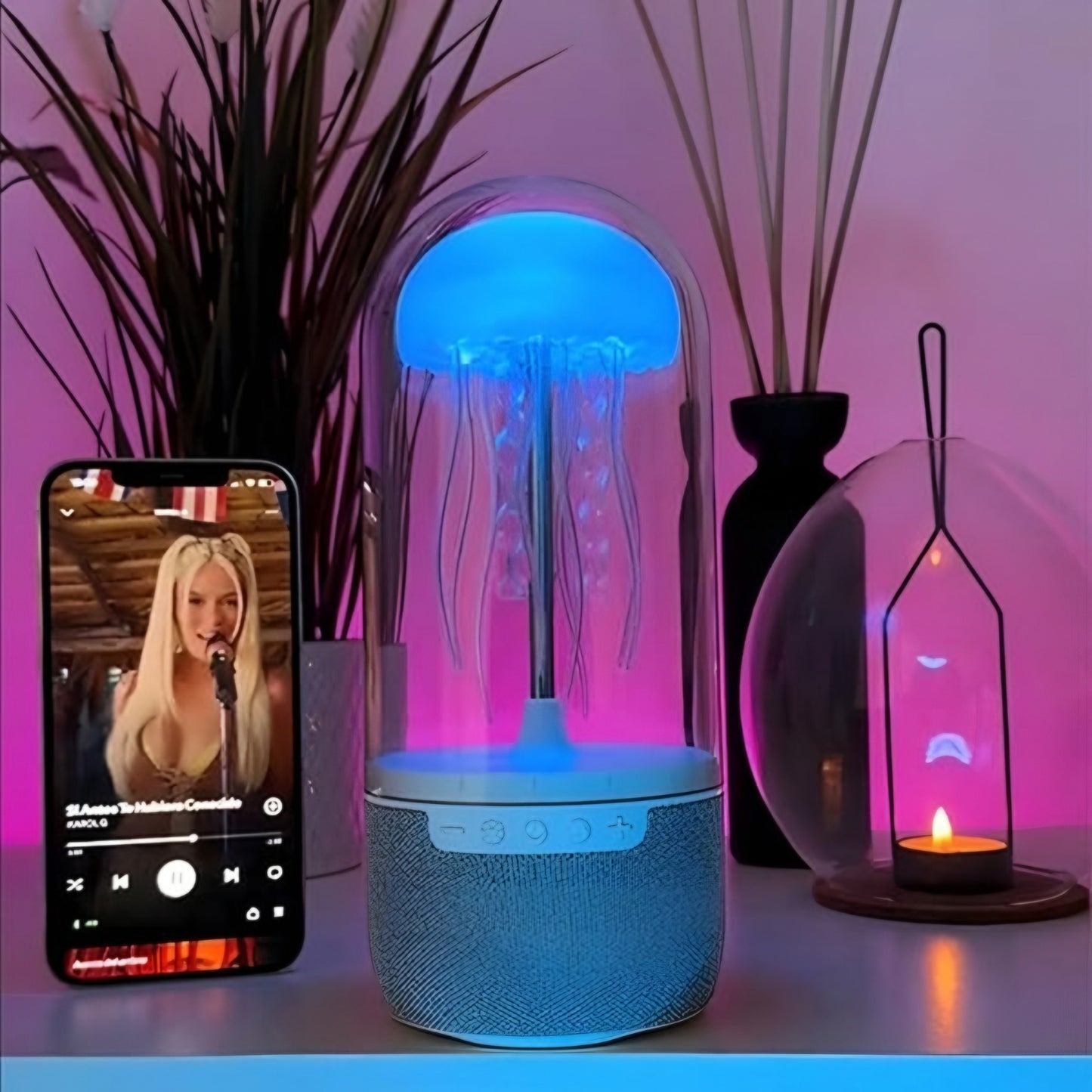 Melodusa™ Beats Essential - Lámpara con Altavoz de Medusa